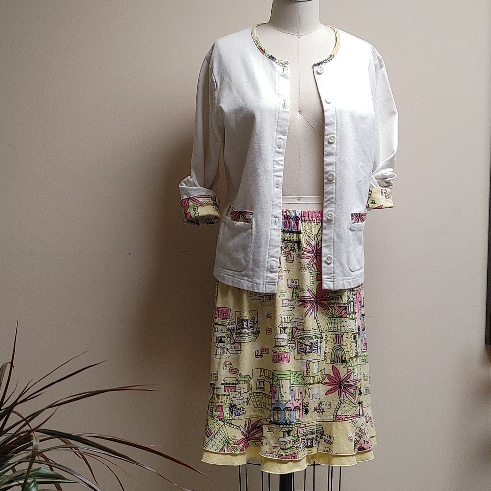 Vintage Sun Moda Cotton Skirt Sets Medium